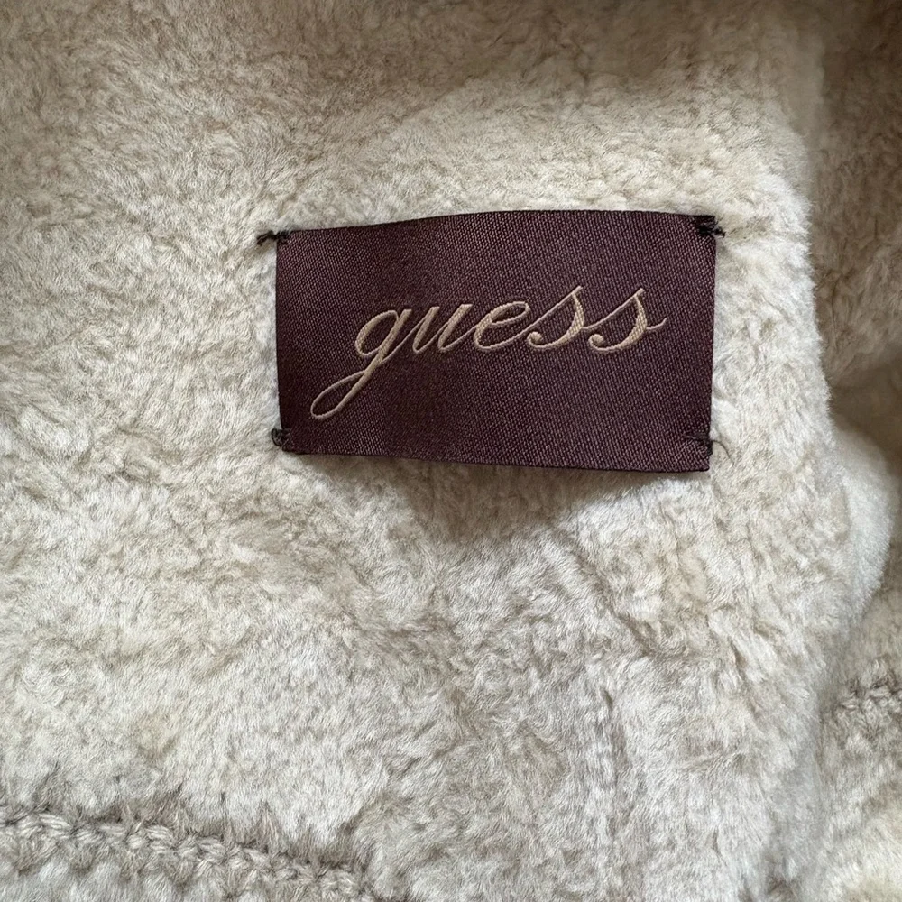 Vintage Guess Y2K Suede Leather Pennylane Tan Jacket